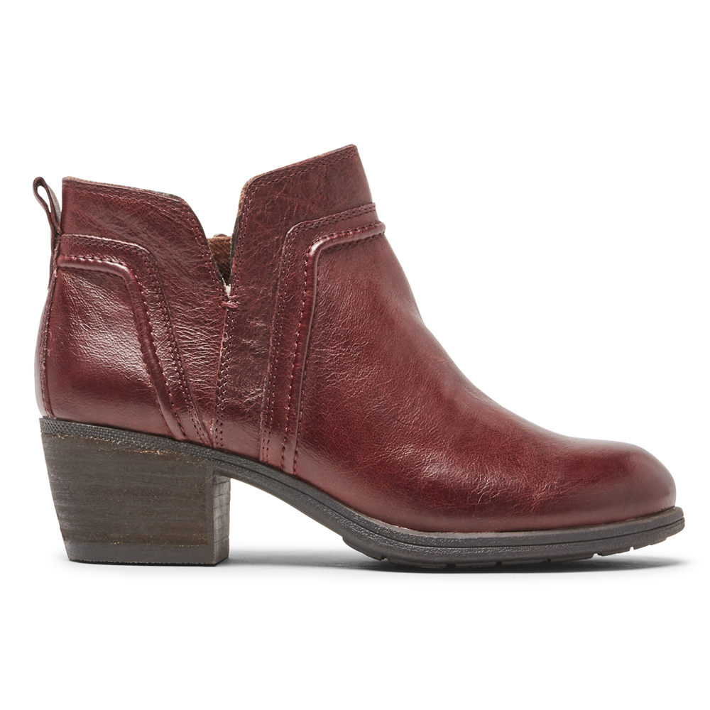 Botines Rockport Mujer Mexico - Cobb Hill Anisa V-Cut Vino - QMUHY5092